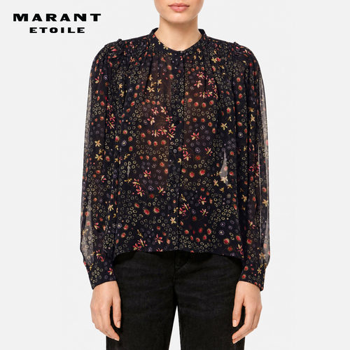【26早秋新品】MARANT ETOILE FLORINE法式印花雪纺薄纱衬衫