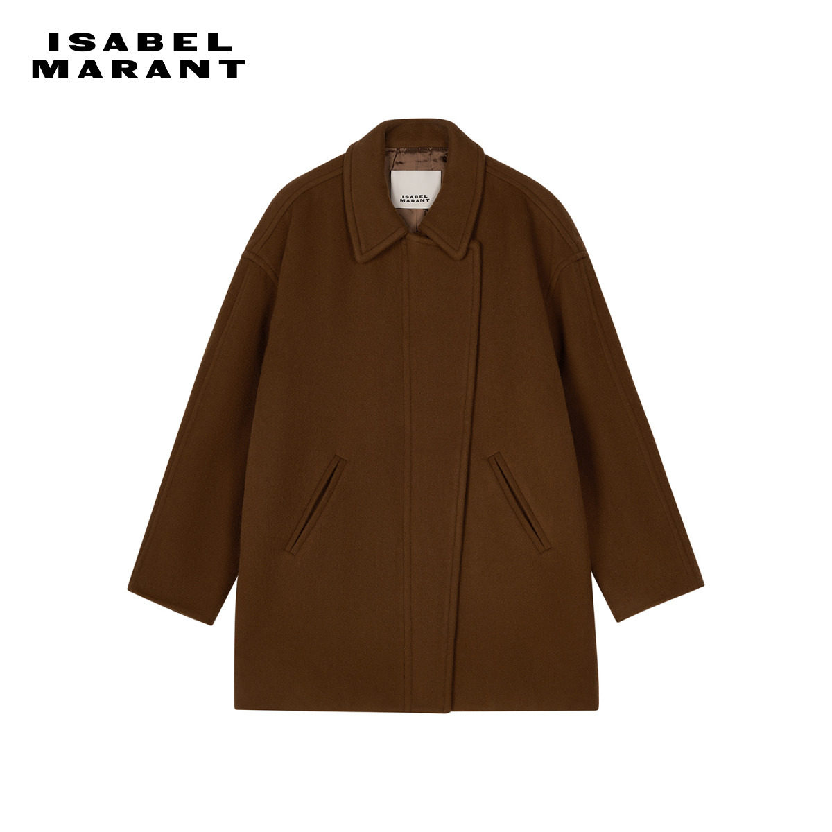 ISABEL MARANT 秋冬EVELINE优雅简约棕色女式大衣