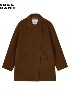 ISABEL MARANT 秋冬EVELINE优雅简约棕色女式大衣