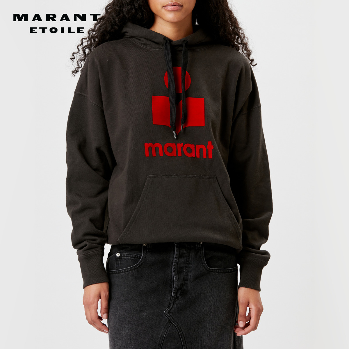 MARANT ETOILE MANSEL针织套头衫连帽卫衣上衣徽标女