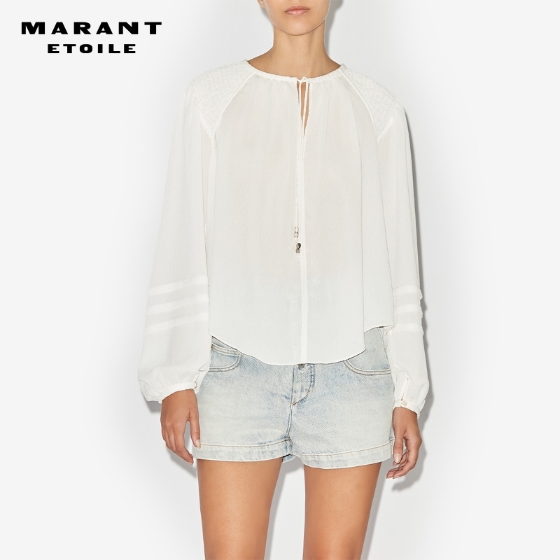 MARANT ETOILE LAMAYA法式抽绳长袖衬衣女
