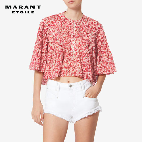 MARANT ETOILE VEELIA 印花棉纱飘逸上衣