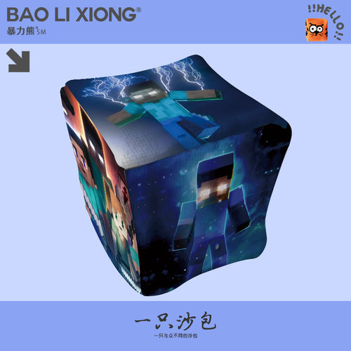 我的世界史蒂夫地下城boss儿童加厚沙包新体育课用包加厚耐磨沙包