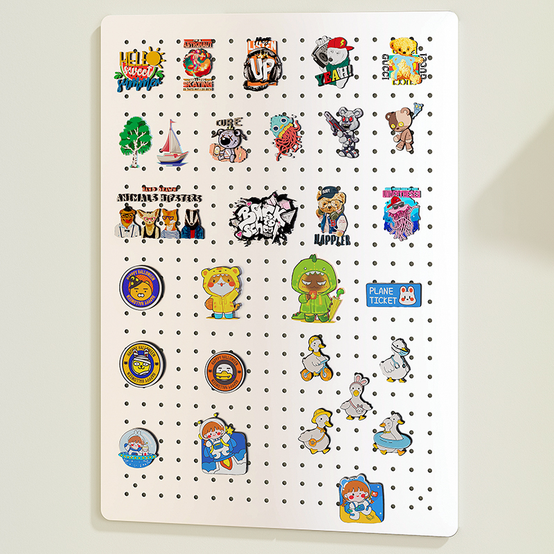 旅游洞洞板冰箱贴展示架桌面可磁吸置物架收纳挂墙上免打孔陈列架