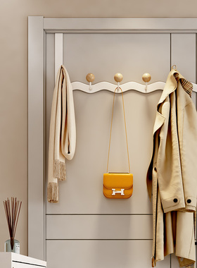 门后挂钩免打孔衣服包包收纳架卧室门口背房挂衣钩置物门上挂衣架