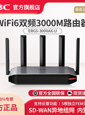 H3C 新华三 企业级高速WiFi6双频3000M无线路由器 千兆5G家用商用高速路由 wifi穿墙金属壳体 GR-3000AX