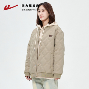 回力棉服女时尚棒球服