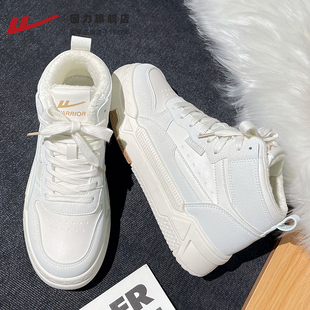 回力加绒高帮鞋女2025冬季新款二棉鞋加厚白色保暖鞋休闲板鞋女鞋