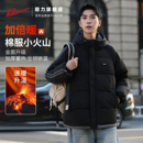 回力棉服男2025新款 棉袄外套潮流连帽加厚保暖羽绒棉衣面包服 冬季