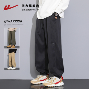 裤 伐木束脚长裤 子男秋冬新款 子加绒机能伞兵裤 潮牌休闲裤 回力工装
