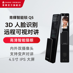 IC卡人脸识别家用防盗门电子锁可远程智能门锁 青稞Q5智能锁密码