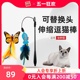 GiGwi贵为猫玩具逗猫棒羽毛耐咬高弹力伸缩逗猫棒宠物玩具用品