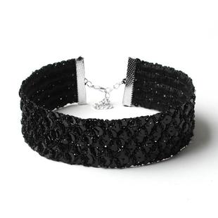 时尚颈部装饰宽边挡脖子饰品气质简约颈带遮疤痕短款颈链遮颈纹女