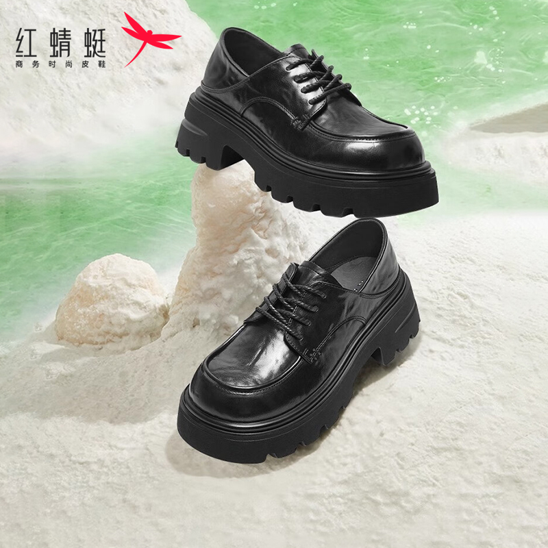 红蜻蜓小皮鞋学院风百搭