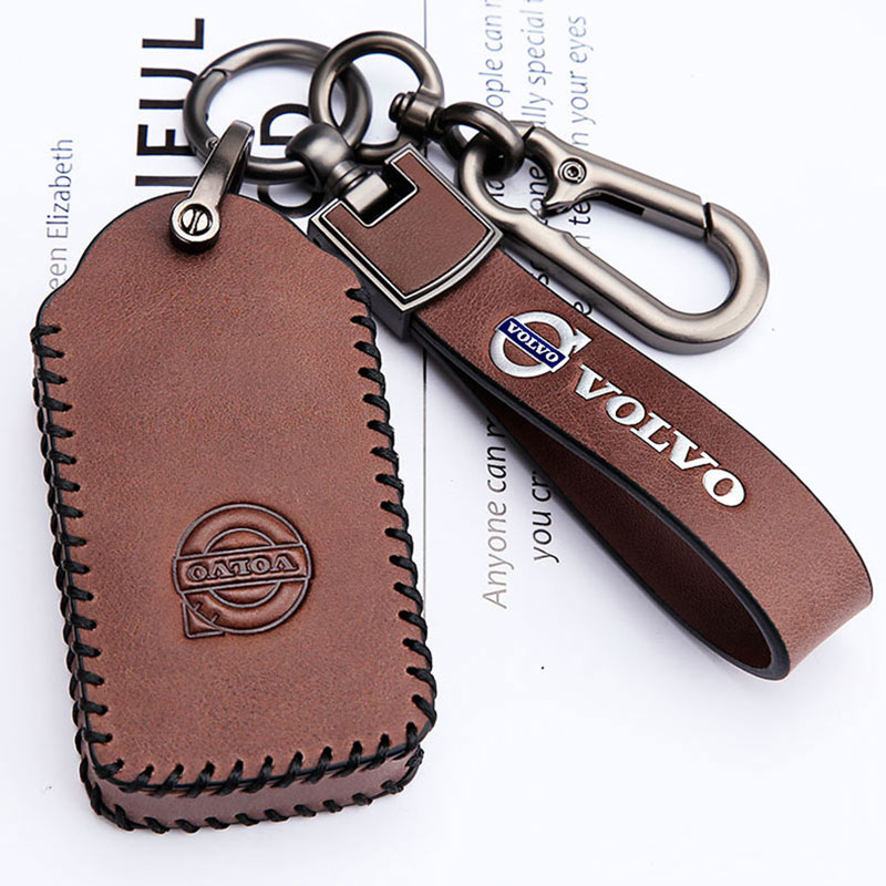 头层牛皮沃尔沃系列复古钥匙套