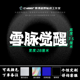 血脉觉醒滑雪贴纸Bruton雪脉雪板贴纸单板贴画贴创意文字耐低温