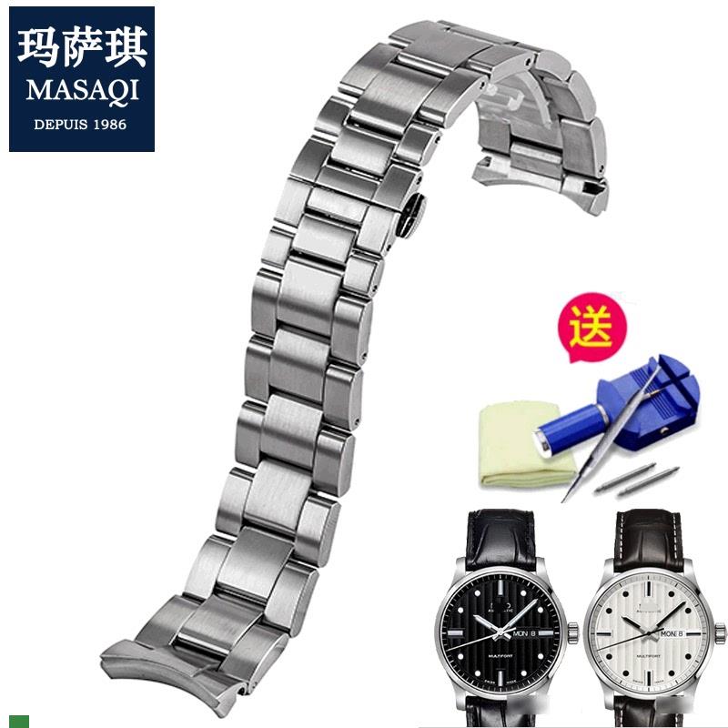 .适配原装美度MIDO舵手钢带M005430AM005614A钢表带手表链22mm23