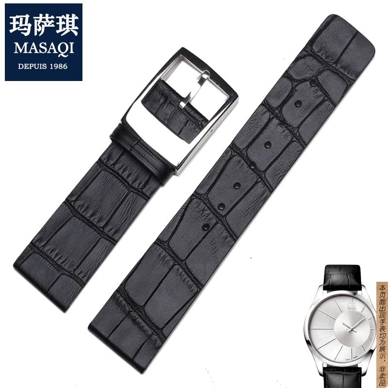 原厂代用适合CK真皮表带KOK211牛皮表带真皮皮带手表带男22MM