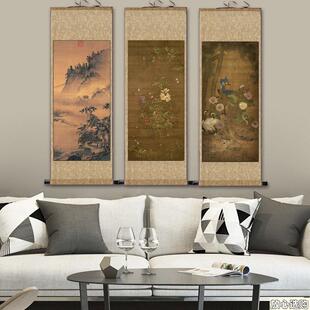 宋代名家字画赵佶挂画芙蓉f锦鸡图花鸟画松严仙馆梅竹江山放牧国