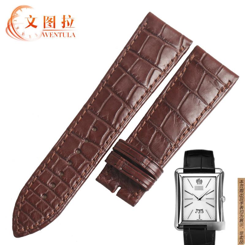原厂代用美洲鳄鱼皮表带伯爵BLACKG0A32120专用手表带男23MM