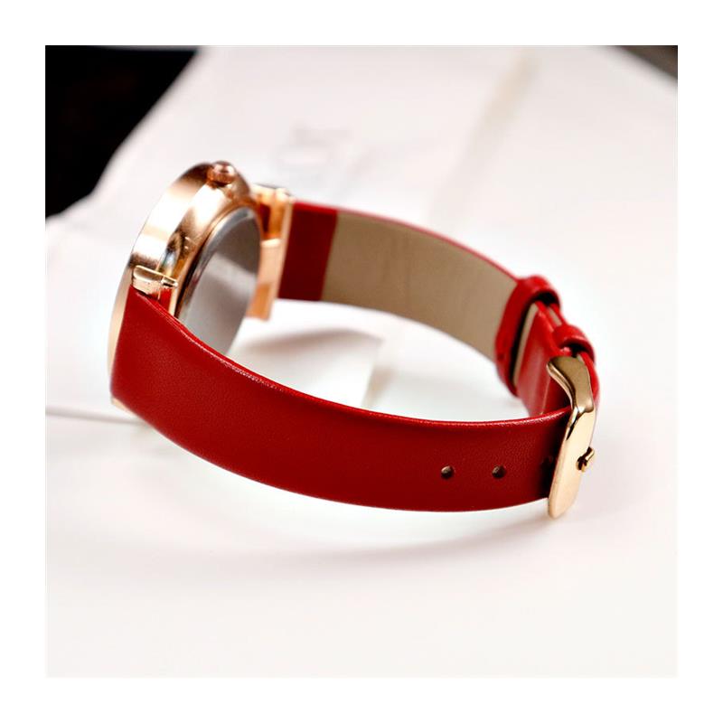 原厂代用真皮牛皮表带快拆款海鸥时光女神镂空款60026142红色1619