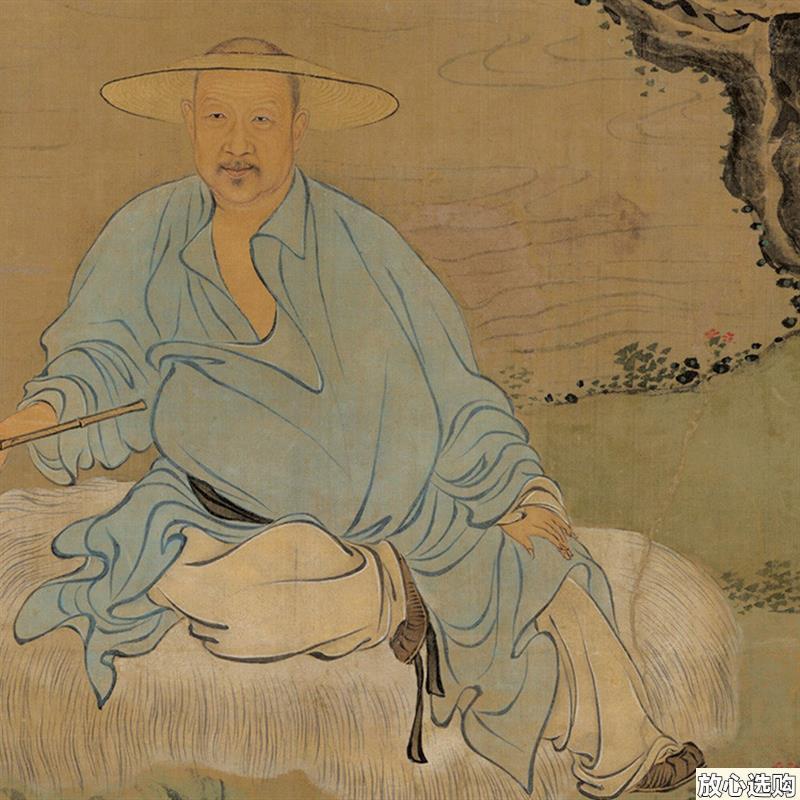 1:0.6清禹之鼎江乡清晓图真迹复制品53x10c0cm旅顺博物馆藏画