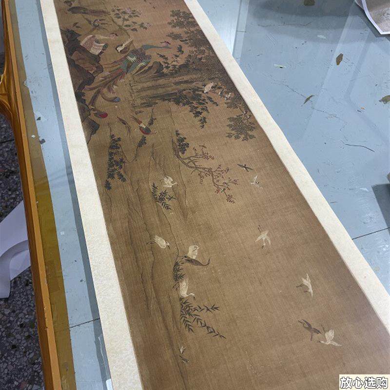 五代徐熙百鸟朝凤图古代名家鸟兽工笔国画x临摹学习复制品