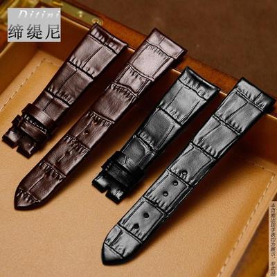 原厂代用意大利牛皮表带真皮针扣款芝柏GP1966男弧形接口弯头表带