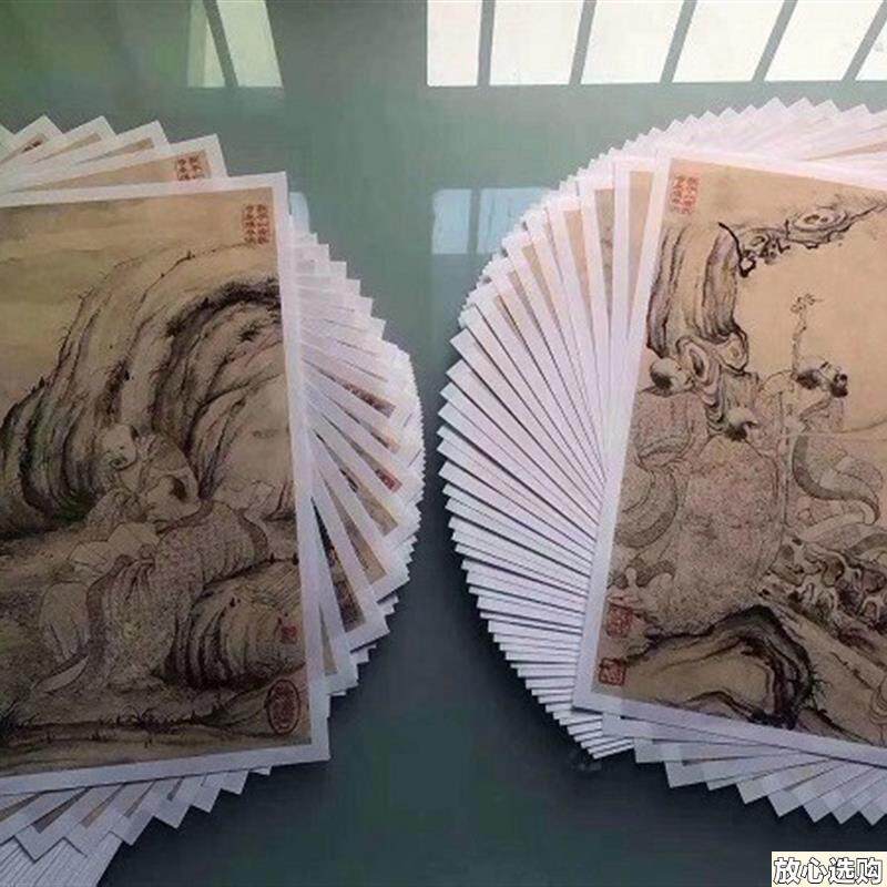 石涛百开罗汉册106张打包高清国画绢布宣纸复制C品原大尺寸
