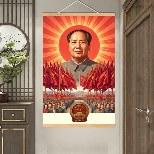 新款伟人高清油画布挂画