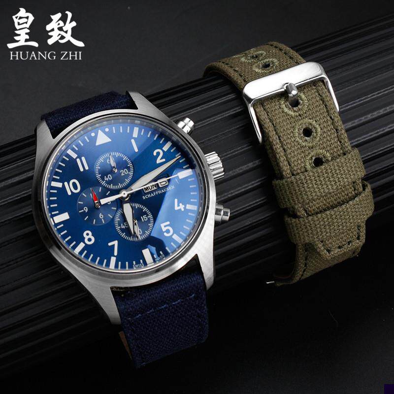 适用于SEIKO精工水鬼卡西欧EFR-303美度户外运动防水尼龙带真皮表