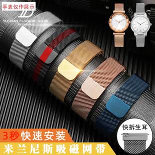 适用OliviaBurton奥利维亚伯顿小蜜蜂ADEXE米兰精钢V手表带12mm女