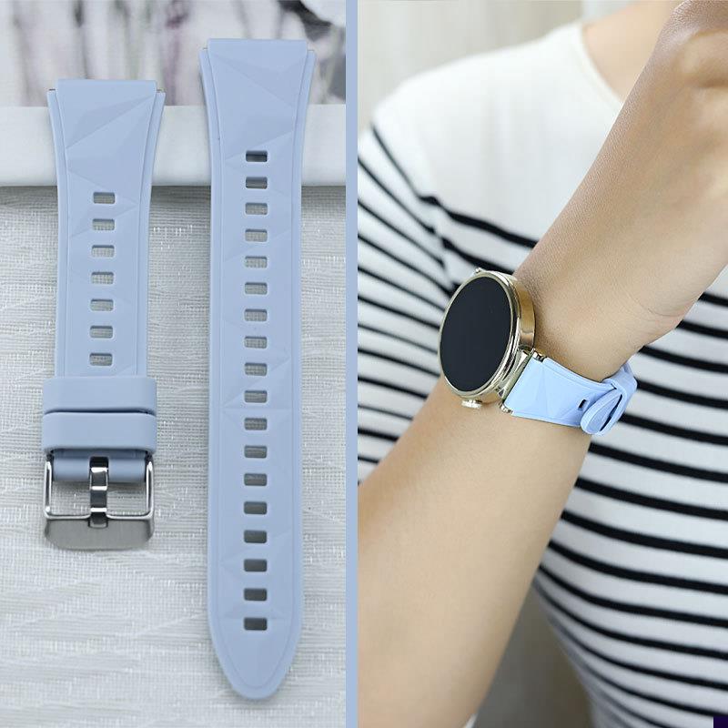 适配华为手表watfchGT5/GT5pro/GT4表带41mm运动硅胶表带冰晶蓝
