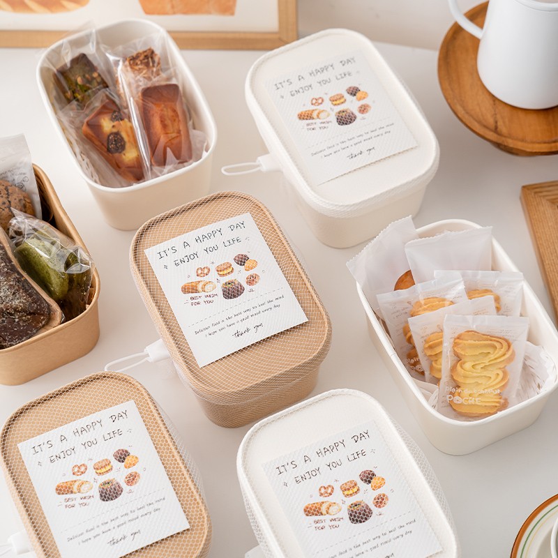 ins风玛德琳费南雪蛋糕打包盒野餐盒手工蛋挞糖果蛋糕甜品便当盒