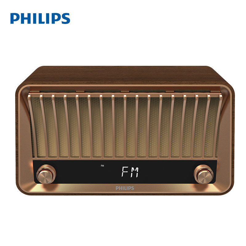 philips/飞利浦音箱tavs700 无线蓝牙音响木质怀旧复古fm收音机