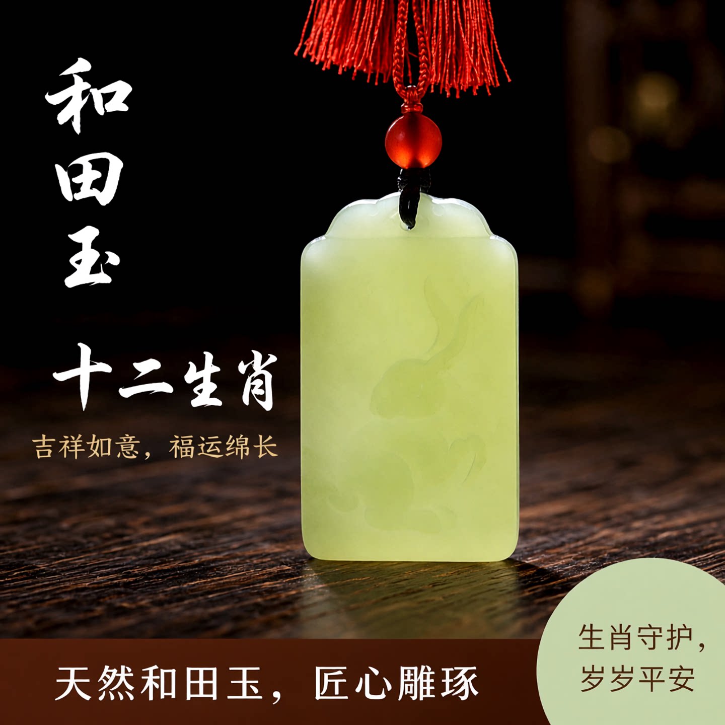 涵怡和田玉十二生肖玉挂件