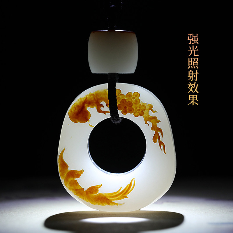 涵怡新疆和田玉喜上眉梢玉佩