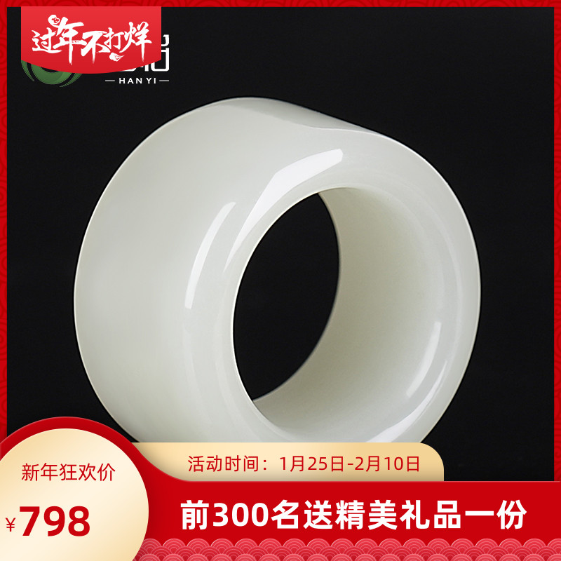 文玩霸气宫廷指环正品新疆和田玉