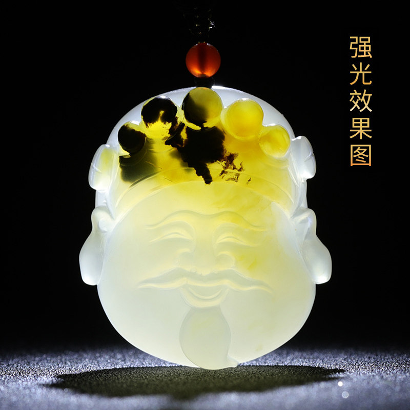 涵怡云南龙陵黄龙玉财神吊坠