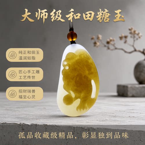 涵怡和田玉糖玉招财貔貅玉挂件