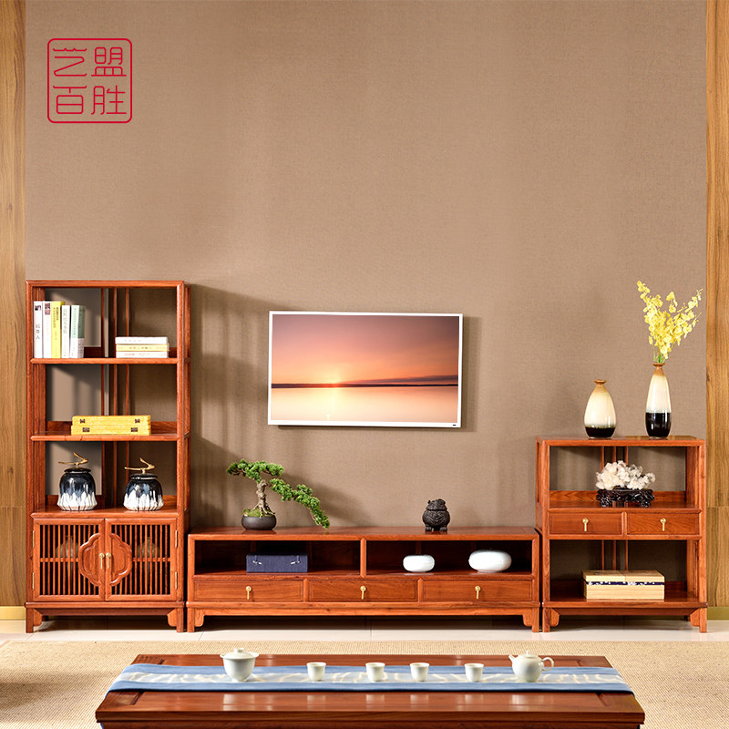 藝盟百勝紅木三組合電視櫃博古架客廳新中式緬甸花梨高低櫃地櫃在類目 住宅傢俱, 櫃類, 電視櫃中 - 來自Buy2taobao.com提供專業的淘寶代購服務