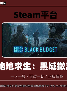 Steam平台PUBG：黑色预算内测资格Project Black Budget成品号
