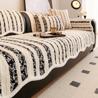 异形沙发垫冬季加厚毛绒2025新款直排沙发盖布高级感固定防滑AQ41