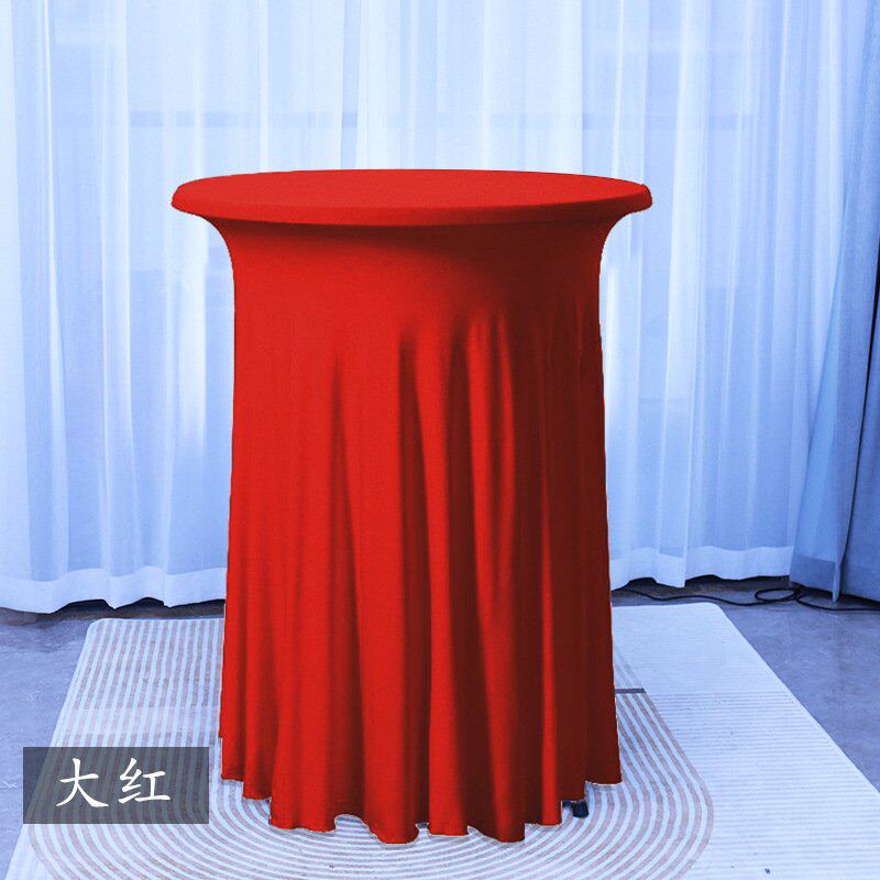 现代水母桌布套简约商务会议鸡尾酒吧台套圆形桌裙AQ02