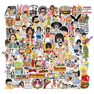 10/30/50PCS Cartoon Animation Bob Burger Shop Graffiti