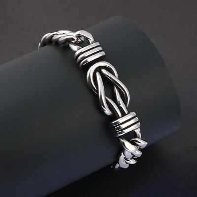 1PC Stainless Steel True Love Knot Bracelet for Men Chain