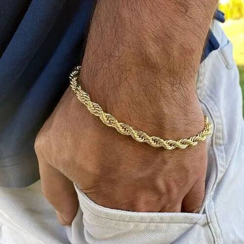 2-5MM Stainless Steel Rope Bracelets for Men
