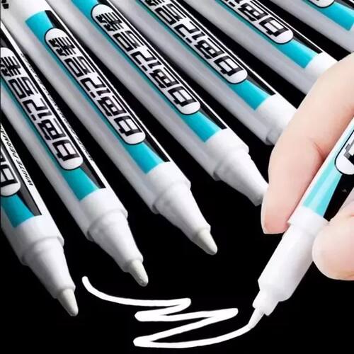 0.7/1.0/2.5MM White Permanent Marker Pens Markers Paint Pen