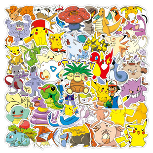 50Pcs Pokemons Stickers For Luggage Skateboard Phone Laptop