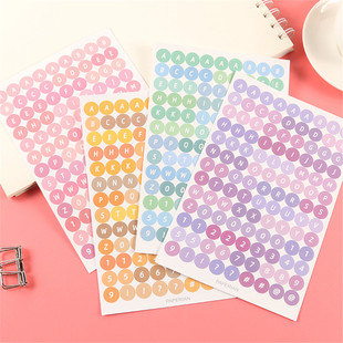 3/4/6 Sheets Alphabet Letter Sticker Kawaii Cute Love Heart